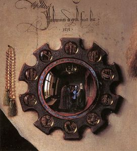 Jan Van Eyck - Portrait of Giovanni Arnolfini and his Wife (detail)
