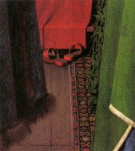 Jan Van Eyck - Portrait of Giovanni Arnolfini and his Wife (detail) (10)