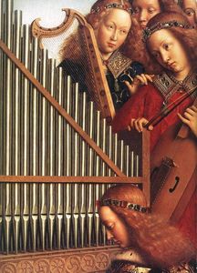 Jan Van Eyck - The Ghent Altarpiece: Angels Playing Music (detail)