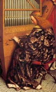 Jan Van Eyck - The Ghent Altarpiece: Angels Playing Music (detail)