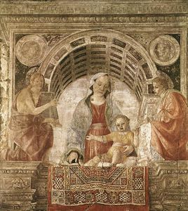 Vincenzo Foppa - Madonna and Child with St John the Baptist and St John the Evangelist