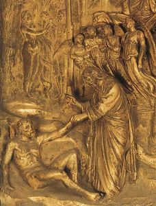 Lorenzo Ghiberti - The Creation of Adam and Eve (detail)