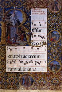 Girolamo Da Cremona (Girolamo De Corradi) - Page of a choirbook