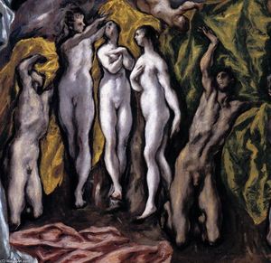 El Greco (Doménikos Theotokopoulos) - The Opening of the Fifth Seal (detail)
