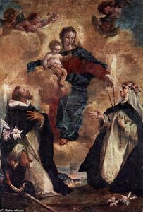 Gianantonio Guardi - Virgin and Child with Sts Dominic and Rosa of Lima