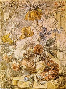 Jan Van Huysum - Vase with Flowers