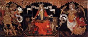 Jacobello Del Fiore - Justice between the Archangels Michael and Gabriel