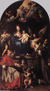 Carlo Maratta - Madonna and Child Enthroned with Angels and Saints