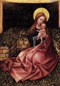 Robert Campin (Master Of Flemalle) - Madonna by a Grassy Bank