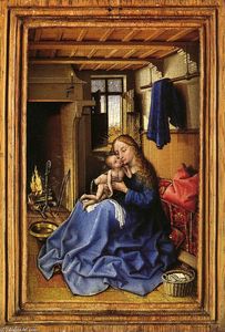 Robert Campin (Master Of Flemalle) - Virgin and Child in an Interior