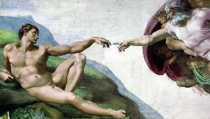 Michelangelo Buonarroti - Creation of Adam - (buy paintings reproductions)