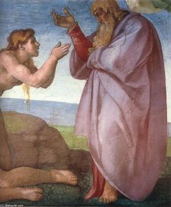 Michelangelo Buonarroti - Creation of Eve (detail)
