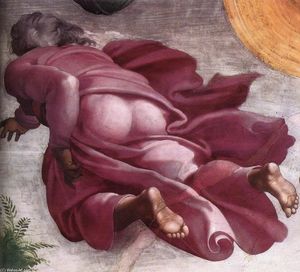 Michelangelo Buonarroti - Creation of the Sun, Moon, and Plants (detail)