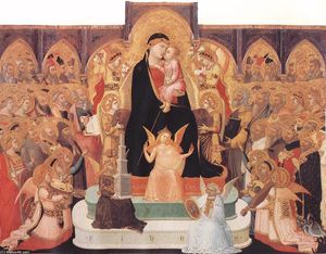 Ambrogio Lorenzetti - Madonna with Angels and Saints (Maestà)