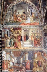 Fra Filippo Lippi - View of the left (north) wall of the main chapel