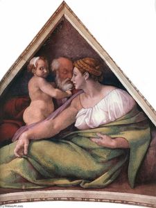 Michelangelo Buonarroti - Ancestors of Christ: figures (19)