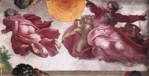 Michelangelo Buonarroti - Creation of the Sun, Moon, and Plants