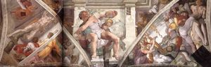  Museum Art Reproductions Frescoes above the altar wall, 1508 by Michelangelo Buonarroti (1475-1564, Italy) | WahooArt.com