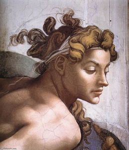 Michelangelo Buonarroti - Ignudo (detail)