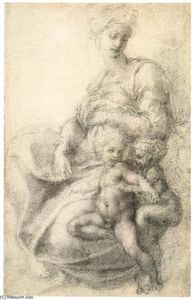 Michelangelo Buonarroti - Madonna and Child with the Infant St John