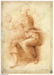 Michelangelo Buonarroti - Madonna and Child with the Infant St John (recto)
