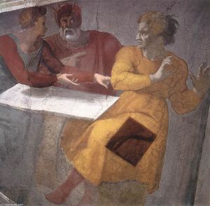 Michelangelo Buonarroti - Punishment of Haman (detail)