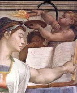 Michelangelo Buonarroti - The Erythraean Sibyl (detail)