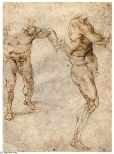 Michelangelo Buonarroti - Two Nude Studies (recto)
