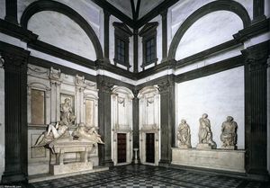 Michelangelo Buonarroti - View of the Medici Chapel