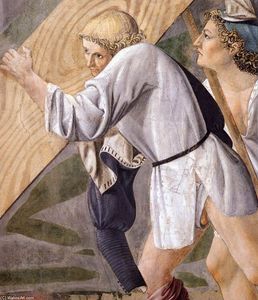 Piero Della Francesca - 3. Burial of the Holy Wood (detail)