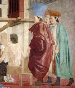 Piero Della Francesca - 7b. Recognition of the True Cross (detail)