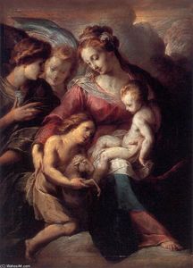 Giulio Cesare Procaccini - The Virgin and Child with the Infant St John the Baptist and Attendant Angels