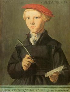 Jan Van Scorel - Portrait of a Schoolboy
