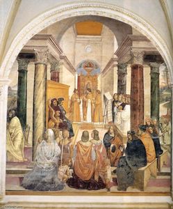 Il Sodoma (Giovanni Antonio Bazzi) - Life of St Benedict, Scene 33: Benedict Gives Posthumous Absolution to Two Nuns