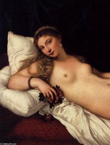 Tiziano Vecellio (Titian) - Venus of Urbino (detail)