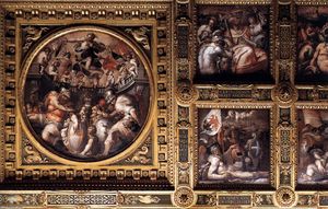 Giorgio Vasari - Ceiling of the Sala del Cinquecento (detail)