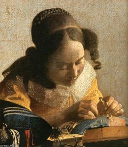 Johannes Vermeer - The Lacemaker (detail)