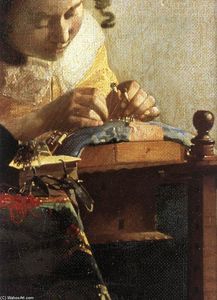 Johannes Vermeer - The Lacemaker (detail)