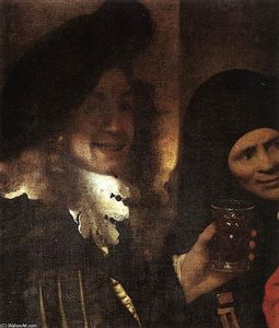 Johannes Vermeer - The Procuress (detail)