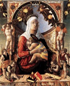 Marco Zoppo - Madonna and Child with Angels
