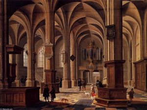 Bartholomeus Corneliszoon Van Bassen - Interior of the Cunerakerk, Rhenen