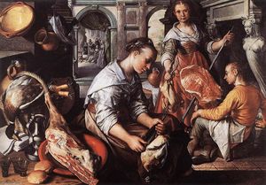 Joachim Beuckelaer - Christ in the House of Martha and Mary