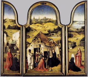  Oil Painting Replica Triptych of the Adoration of the Magi, 1510 by Hieronymus Bosch (1450-1516, Netherlands) | WahooArt.com