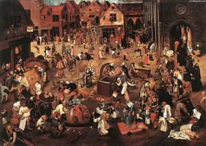 Pieter Bruegel The Younger - Battle of Carnival and Lent