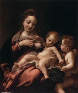 Antonio Allegri Da Correggio - Virgin and Child with an Angel (Madonna del Latte)
