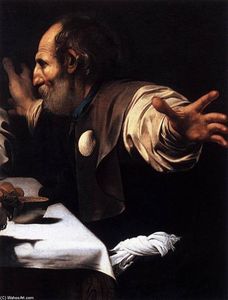 Caravaggio (Michelangelo Merisi) - Supper at Emmaus (detail) (11)