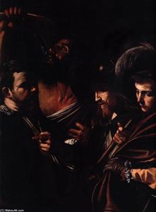 Caravaggio (Michelangelo Merisi) - The Seven Acts of Mercy (detail)