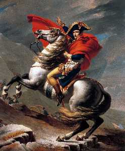 Jacques Louis David - Napoleon at the St. Bernard Pass