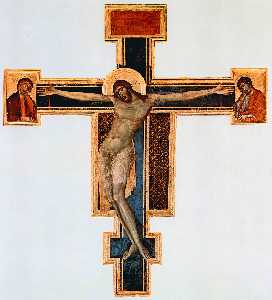  Paintings Reproductions Crucifix, 1287 by Cimabue (1240-1302, Italy) | WahooArt.com