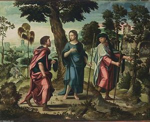 Pieter Coecke Van Aelst - Christ and His Disciples on Their Way to Emmaus